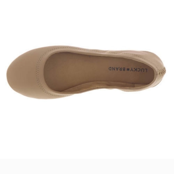 Lucky Brand Emmie Leather Ballet Flats Nude - 8 - Picture 5 of 9